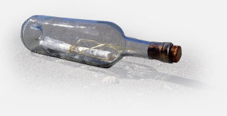Get in touch Message in a bottle